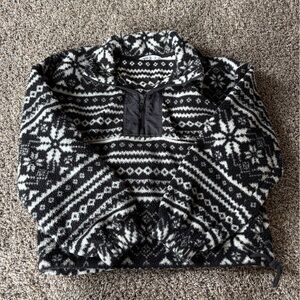 DSG Black and White Fair Isle Hoodie